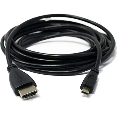 Immagine di SYSTEM S Cavo HDMI 2.1 da Maschio a Micro Maschio, 3 m, Colore: Nero