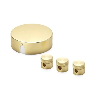 Immagine di ORION LIGHTSTYLE scatola di distribuzione con 3 pin da soffitto, baldacchino, rosetta, derivazione in ottone dorato
