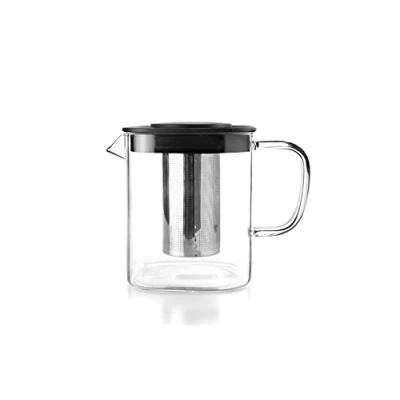 Immagine di IBILI Bollitore con filtro Square, 0,6 litri, borosilicato e acciaio inox 18/10