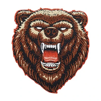 Immagine di Finally Home Angry Grizzly Toppa termoadesiva da applicare con il ferro stiro Toppe vintage animali