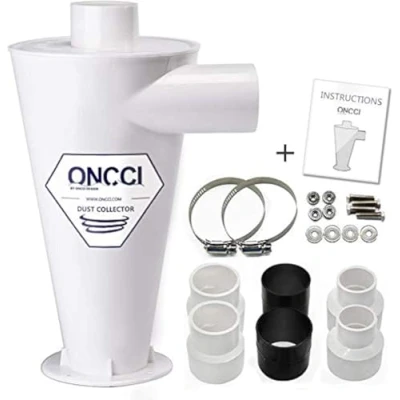 Immagine di Oncci professionale filtro separatore Cyclone Dust Collector estrattore/separatore di sacchetti/separatore aspirazione per aspirapolvere con set accessori (Typ 1)