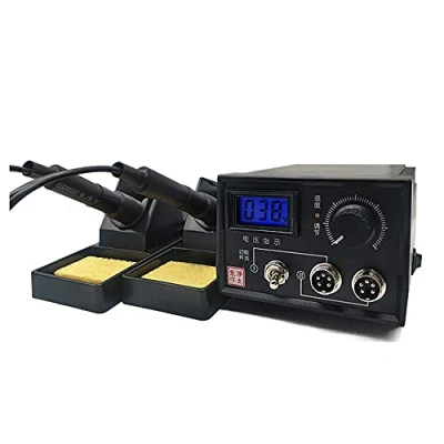 Immagine di ele ELEOPTION 220V Pirografo Macchina 60W Multifunzione Pirografia Strumento Kit professionale per bruciare il legno (Doppia Penna e Doppia Presa con Display Digitale)