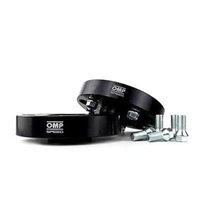 Immagine di OMP SPEED Set distanziali doppio centraggio/doppio fissaggio 30 mm 5 x 112/5 112 CB, altezza: 66,5 lunghezza: 66,5, OD: 150 M14 1,5, nero