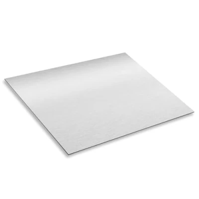 Immagine di Pannello composito di alluminio argento spazzolato, 30 x 20 cm, 3 mm, resistente alle intemperie, in effetto acciaio inox, per modellismo, fiere, segnaletica I AZ_114