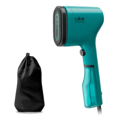 Immagine di Calor Vapore, Portata vapore 20 g/min, Potenza 1300 W, Serbatoio acqua 70 ml, Pronto in 15 secondi, Autonomia 4 minuti, Stirata/Purifica i vestiti, Pure POP, Verde DT2024C0