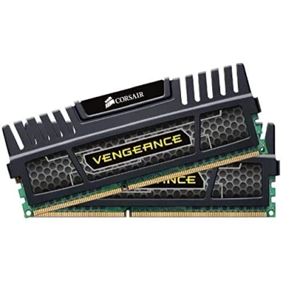 Immagine di Corsair CMZ16GX3M2A1600C9 Vengeance Memoria per Desktop, 16 GB (2x8 GB), DDR3, 1600 MHz, CL9, con Supporto XMP, Nero