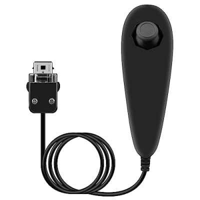 Immagine di OSTENT Controller Nunchuck Cablato Basato sul Movimento per Nintendo Wii Console Video Game Colore Nero