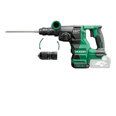 Immagine di HIKOKI Akku Bohr und Meißelhammer DH3628DC, Aufnahme: SDS plus, mit Schnellsp. Bohrfutter, (36V, Leerlaufdrehzahl 4300min 1, Schlagenergie:3,2 J,Brushless, OHNE Akku, Ladegerät u. Transportkoffer
