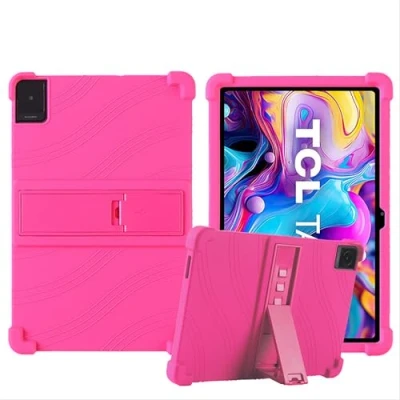 Immagine di GIOPUEY Cover Compatibile con TCL Tab 10 Gen 2 Supporto Custodia Protettiva in Silicone TPU Morbida Case Pink