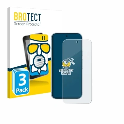 Immagine di brotect Pellicola Vetro Opaca per Google Pixel 9 Pro XL (3 Pezzi) Protezione Schermo [Anti Riflesso, Durezza 9H]