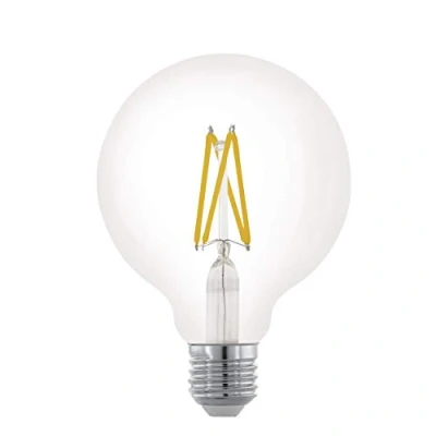 Immagine di Eglo E27 LED dimmerabile, lampadina classica a globo, illuminazione retro, 7,5 Watt (equivalente 60 Watt), 806 Lumen, luce bianco caldo, 2700k, Edison G95, Ø 9,5 cm