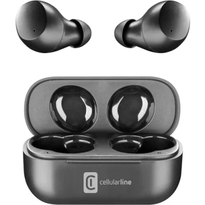Immagine di cellularline Wink Universale Cuffiette Auricolari Bluetooth 5.0 HiFi Stereo con Custodia di Ricarica Autonomia Totale 25 Ore 2 Portata 10 Mt Nero