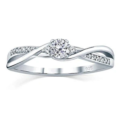 Immagine di SILVEGO Anello di fidanzamento in argento 925 con Swarovski Zirconia