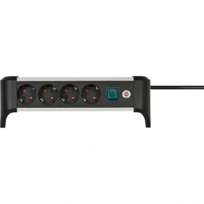 Immagine di Brennenstuhl 1391040400 Multipresa con interruttore Argento/Nero Schuko 1 pz.