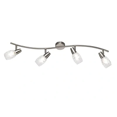 Immagine di Reality R80024007 Colmar Barra con 4 Spots, E14, Diffusori in Vetro Satinato
