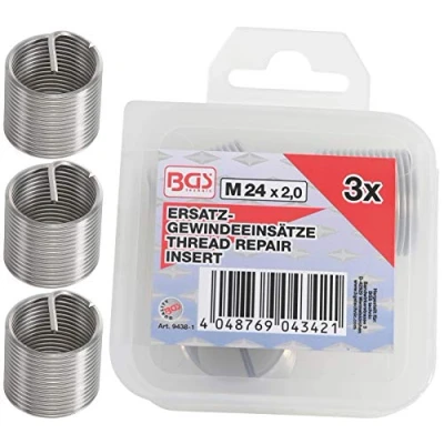 Immagine di Bgs 9438 1 3 Inserti filettati di ricambio, M24 x 2, 0