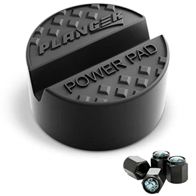 Immagine di PLANGER® Power Pad Tampone in Gomma per cric con scanalatura Antiscivolo Idraulico Auto Adattatore Resistente
