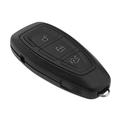 Immagine di SG Store Guscio chiave a scatto 3 pulsanti compatibile con Focus Fiesta Kuga Mondeo C Max di ricambio pieghevole telecomando portachiavi custodia lama non tagliata