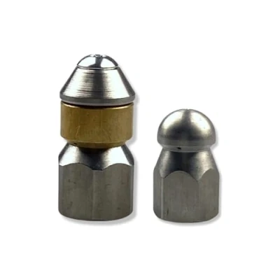 Immagine di set di 2 ugelli per la pulizia dei tubi, 1/4&quot;, rotanti rigidi tubo Kärcher WAP Alto e altri (1/4&quot;, punta rotante ugello rigido)