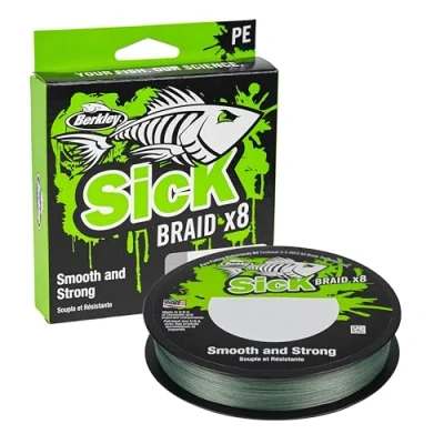 Immagine di Berkley Sick Braid Moss Green 150m 0,23mm (23,6kg/52lb) Trecciato