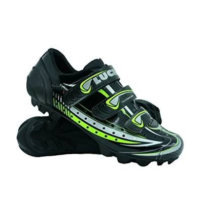 Immagine di LUCK Scarpe da Ciclismo Master, con Suola di Carbonio E Tripla Striscia per Una Fissaggio, Nero. (42 EU)