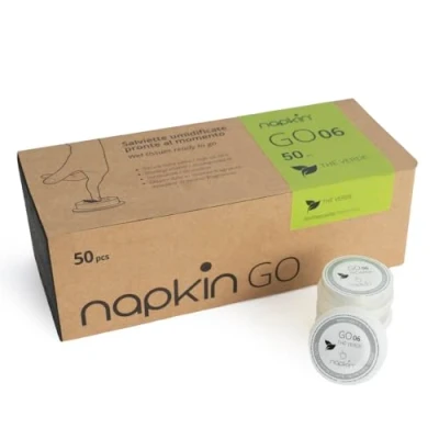 Immagine di Napkin GO 06 Salviettine The Verde Umidificate in capsula, anallergiche Conf. 50pz
