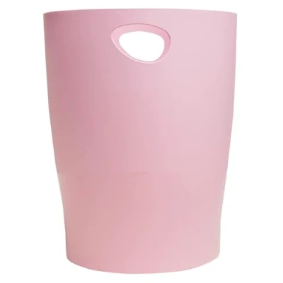 Immagine di EXACOMPTA Rif. 45371D Cartone da 8 cestini per carta con manici ECOBIN Autentik, grande capacità 15 litri, dimensioni 26,3 x 33,5 cm, ufficio o casa, colore: rosa candy