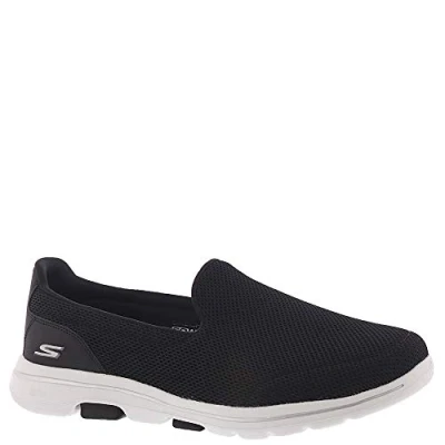 Immagine di Skechers Go Walk 5, Sneaker Infilare Donna, Nero Black Textile White Trim, 37 EU