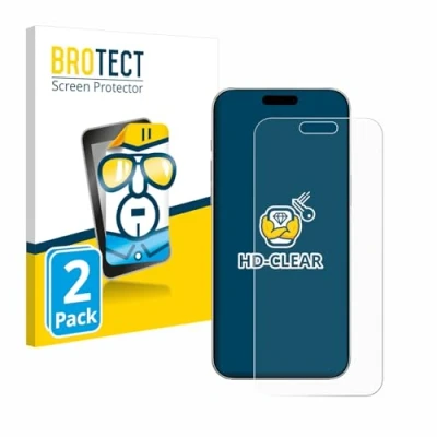 Immagine di brotect Pellicola Protettiva per Apple iPhone 16 Pro Protezione Schermo (2 Pezzi) [Trasparente, Anti Impronte]