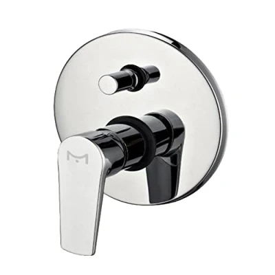 Immagine di EM Miscelatori Rubinetto Serie Mak per Bagno Lavabo Doccia Bidet Incasso Cromo Lucido Monocomando Acqua Calda Fredda (Incasso con Deviatore)