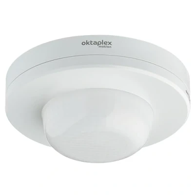 Immagine di Oktaplex Pia Rilevatore di presenza per esterni e interni, a 360, IP65, 230 V, colore: Bianco
