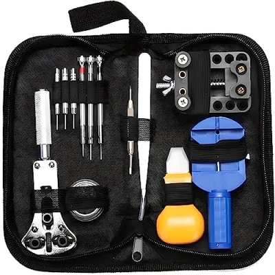 Immagine di Retoo tool kit Professionale di Riparazione Orologi Pezzi Attrezzi Apertura e Orologio portable orologiaio Set per Aste a Molla