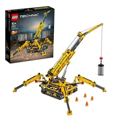 Immagine di LEGO Technic Gru Cingolata Compatta, Ricostruibile a Torre Set di Costruzioni 2in1, 42097