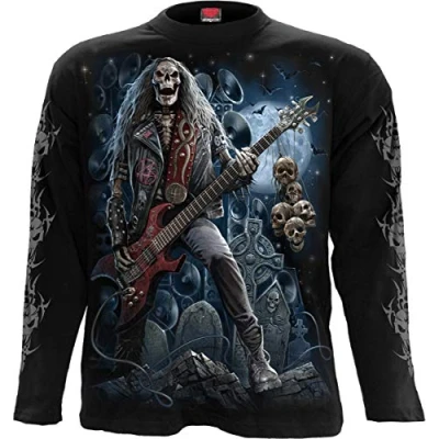 Immagine di Spiral Grim Rocker Uomo Maglia Maniche Lunghe nero L 100% cotone Regular