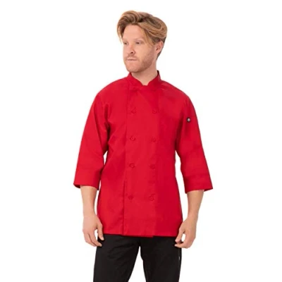 Immagine di chef Works JLCL BER 2XL Casacca da con maniche a 3/4, modello Basic, RED
