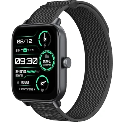 Immagine di TOOBUR Orologio Smartwatch Donna Uomo, 1.8&quot; Fintess Tracker con Alexa, Chiamate Risposta, 100 Sport, Contapassi e Cardiofrequenzimetro, Impermeabile IP68 per il nuoto, Compatibile iOS Android