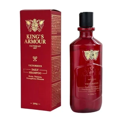 Immagine di King&#039;s Armour VICTORIOUS Daily Shampoo Biotina, ispessimento, rinforzo, detergente, 350 ml