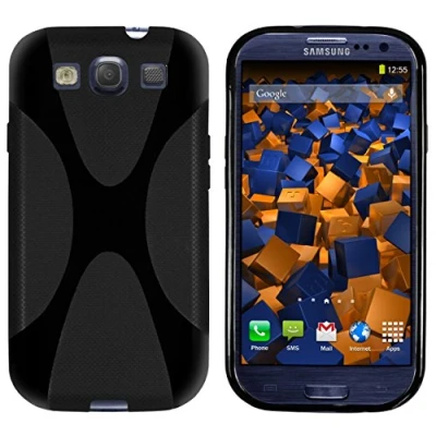 Immagine di mumbi Custodia in X TPU compatibile con Samsung Galaxy S3 (i9300)/S3 Neo, nero