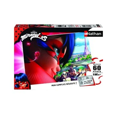 Immagine di Puzzles Nathan Puzzle 60 Pezzi Miraculous Ladybug Bambini, 4005556861811
