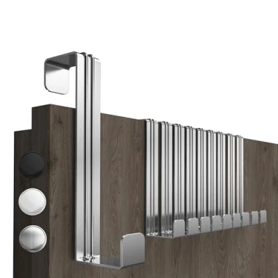 Immagine di 4smile ganci porta 1.6 cm 2.2 10 pezzi acciaio inossidabile appendiabiti da porta, appendi abiti per porte, ideali casa e ufficio