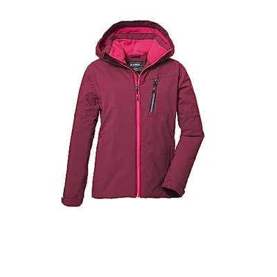Immagine di killtec Ragazze Giacca funzionale con cappuccio/giacca invernale impermeabile KOW 169 GRLS JCKT, dark raspberry, 140, 40926 000
