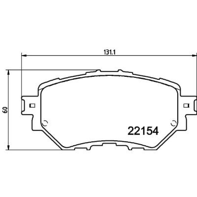 Immagine di HELLA 8DB 355 032 091 Kit pastiglie freno Non predisposto per contatto segnalazione usura con accessori MAZDA: 3 Hatchback, Sedan