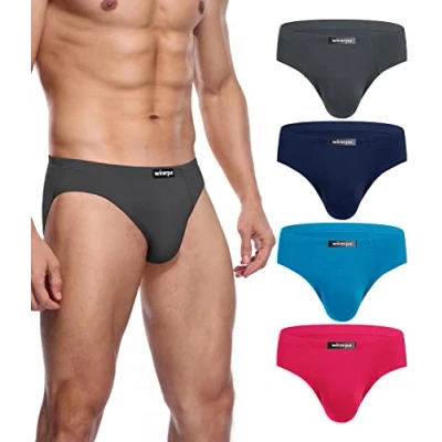 Immagine di wirarpa Slip Uomo Microfibra Mutande Elastico Pacco da 4