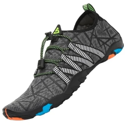 Immagine di SAGUARO Scarpe da Scoglio Uomo Scarpette Donna Mare Antiscivolo Acqua Asciugatura Rapida per Spiaggia Immersione Surf Grigio Gr.41 EU
