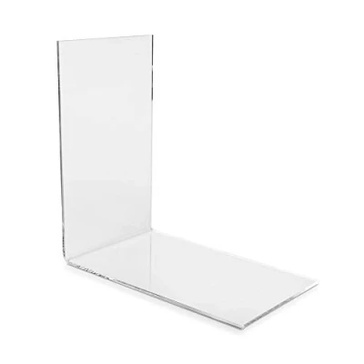 Immagine di 10 pezzi. Fermalibro ECO (8,5 x 14,0 cm) angolare, supporto per piccoli libri, CD tascabili in PLEXIGLAS originale (confezione da 10)