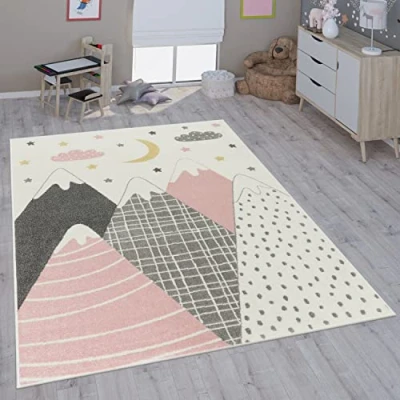 Immagine di Paco Home Tappeto per bambini cameretta bambine diversi motivi e dimensioni, Dimensione:133 cm quadrato, Colore:Blu