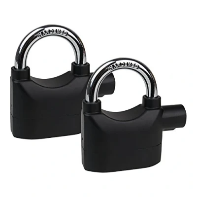 Immagine di HMF 3503 02 2 x Lucchetto con funzione di allarme, 110dB, Outdoor, 9,8 7,1 3,35 cm, nero