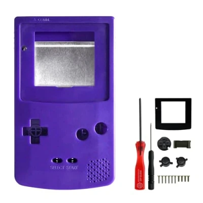 Immagine di OSTENT Sostituzione Cover Case Shell Completa compatibile per Nintendo GBC Gameboy Color Console Purple