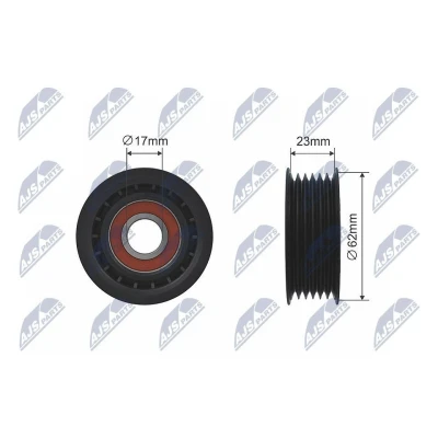 Immagine di NTY RNK FR 016 Rullo Tendicinghia FORD: FIESTA 6, S Max Mk1, Galaxy Mk2 MPV, VOLVO: V40 Hatchback, S80 II