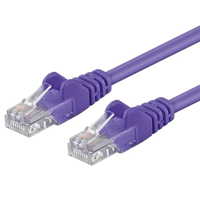 Immagine di PremiumCord Cavo Patch Cat 6 UTP, 1Gbit/s, Ethernet, LAN, RJ45 Connettori, Flessibile e Robusto, AWG 26/7, Conduttori 100% CU, Viola, 1,5 m